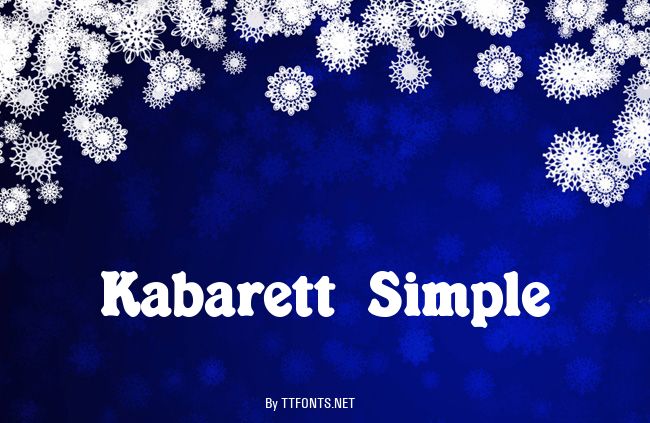 Kabarett Simple example